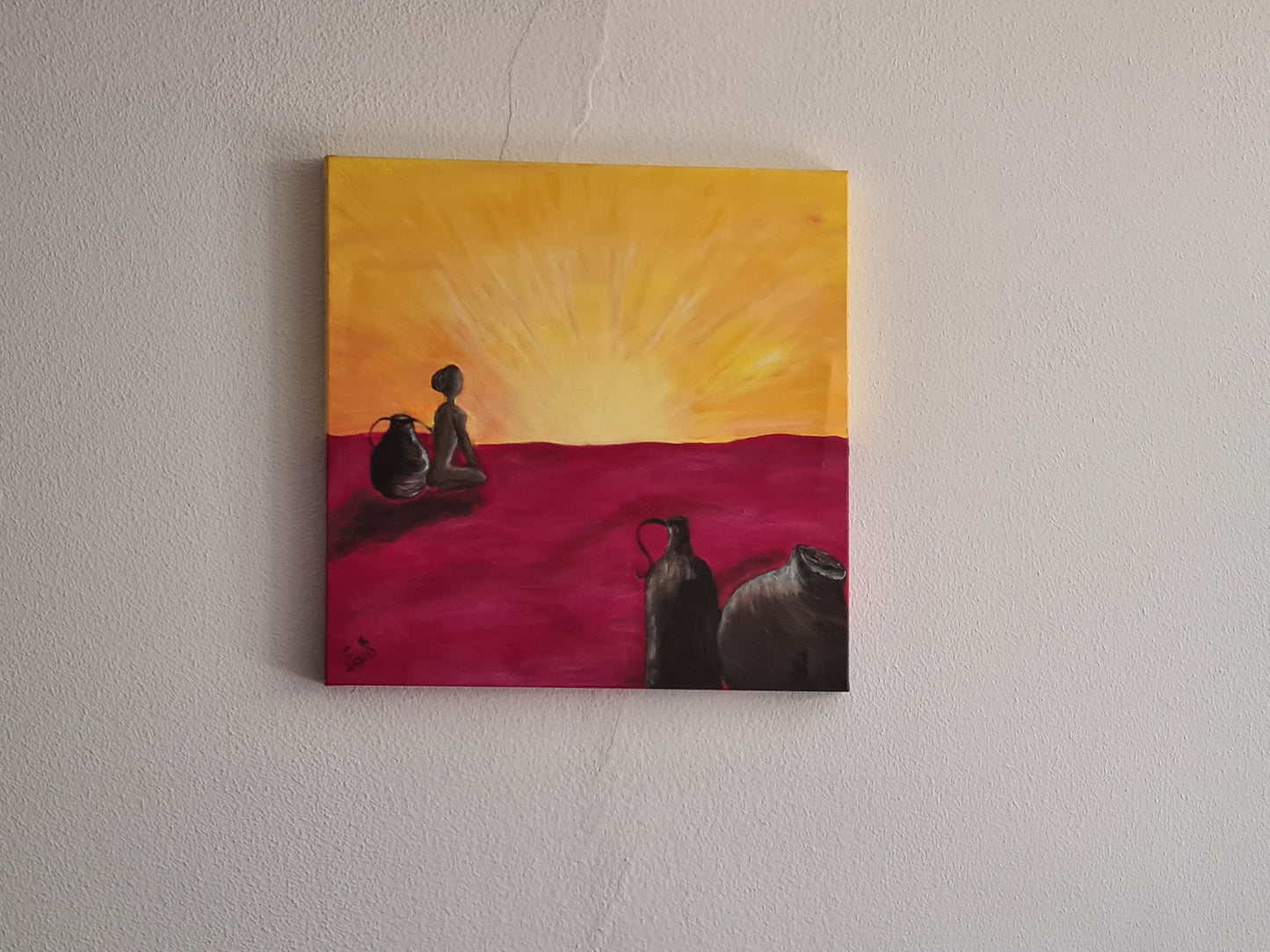 De zon met de Afrikaanse meisje