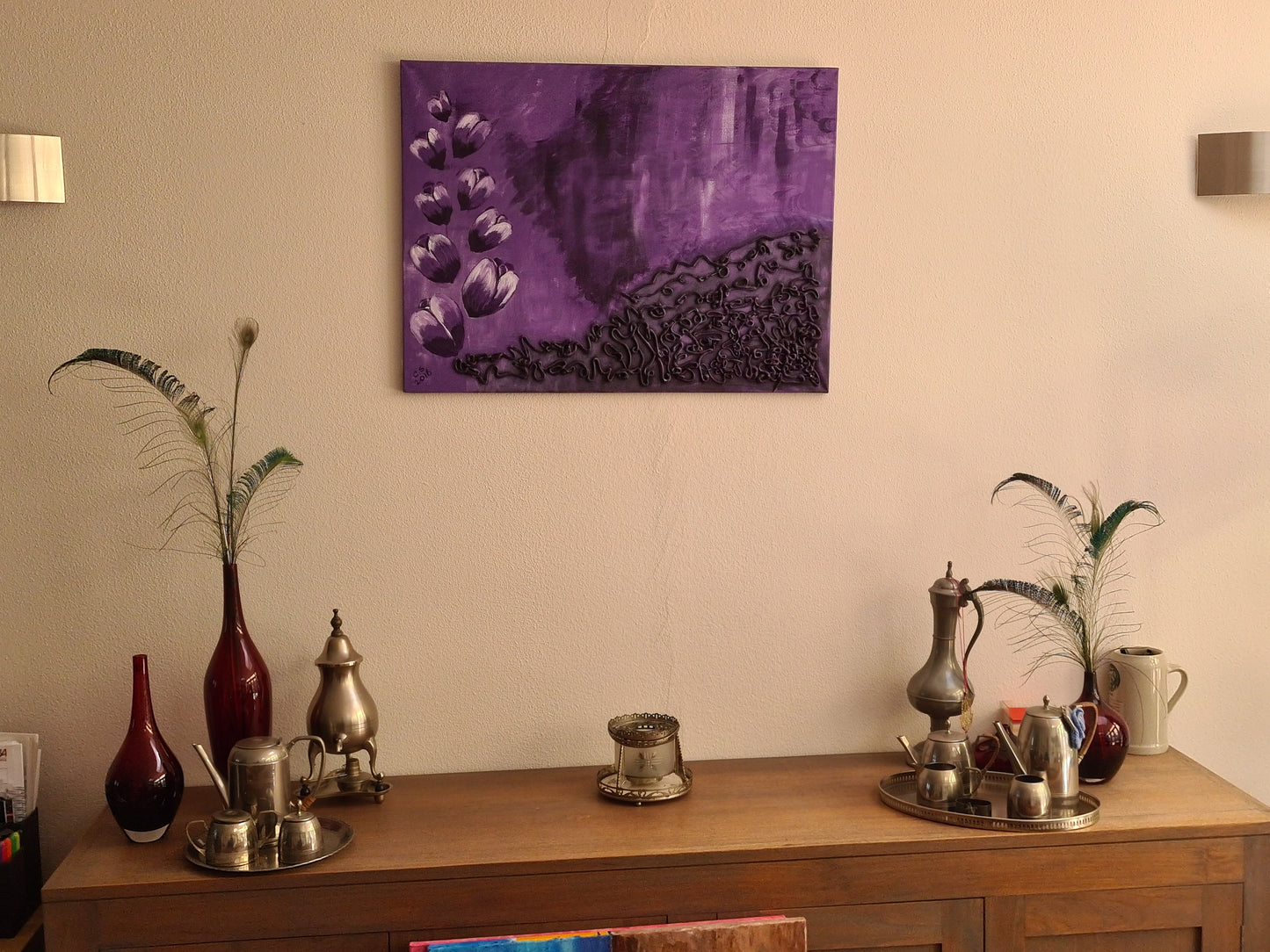 Bloemen in het paars