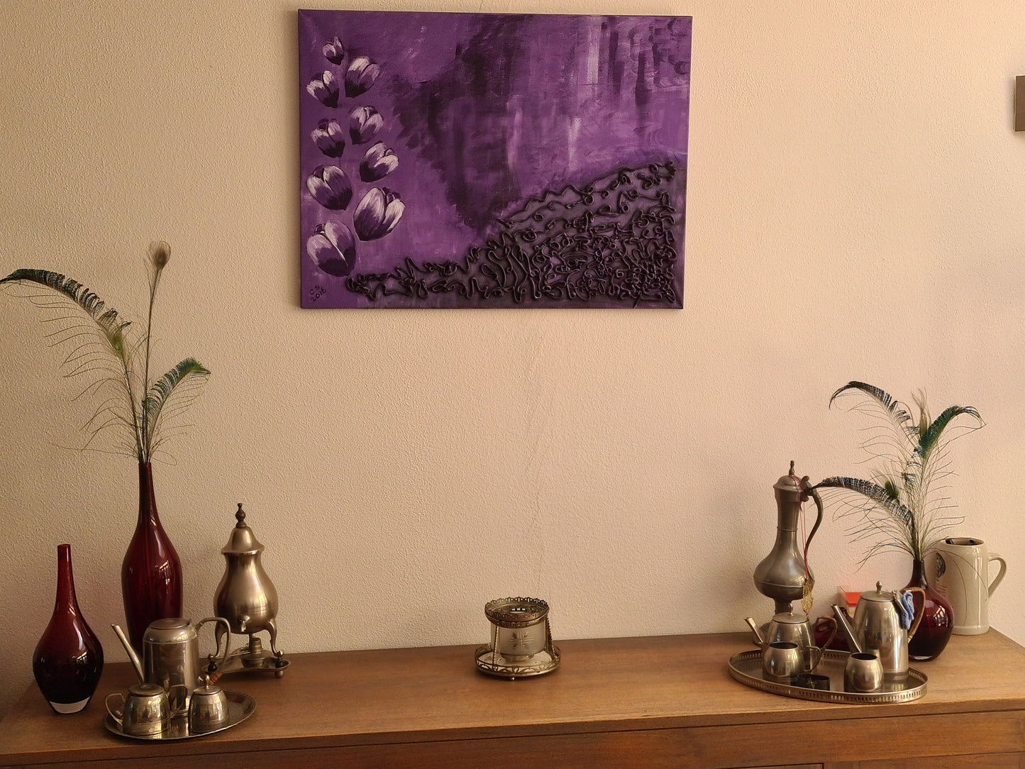 Bloemen in het paars