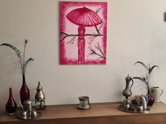 Japanse dame met parasol