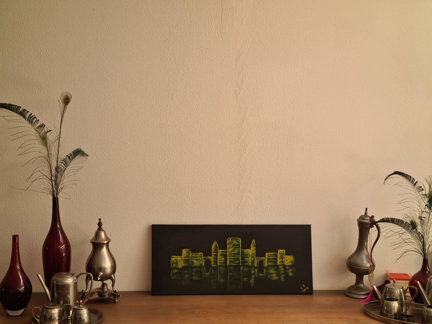 Skyline in het geel.